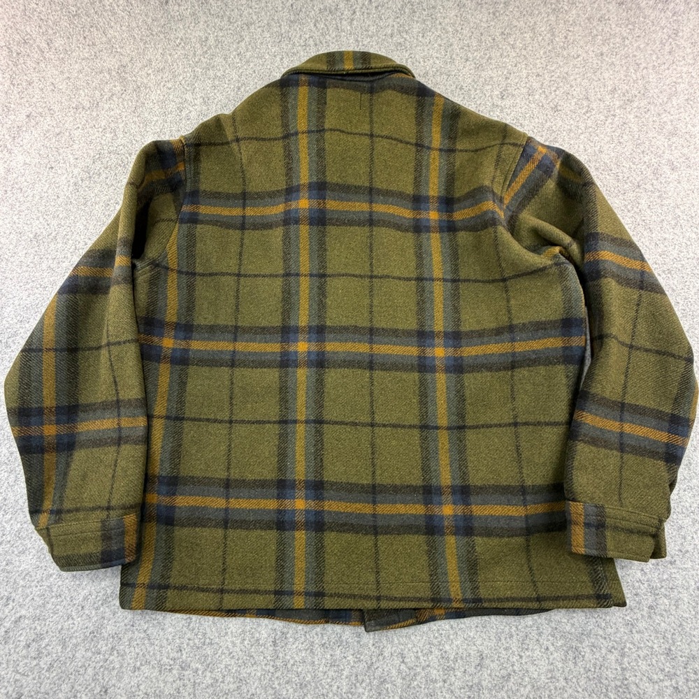 Pendleton Board Shirt Mens Large Green Plaid Wool Button Up Flannel Made in USA - Picture 4 of 4